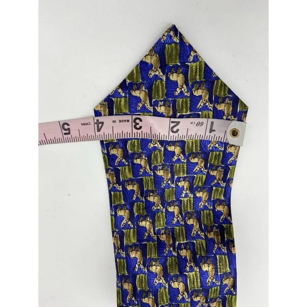 J. Garcia Collection Tie 100% Silk 1996‎ Estate VINTAGE Blue Green